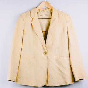 Anthropologie | Tyler Boe Silk Linen Tan Blazer